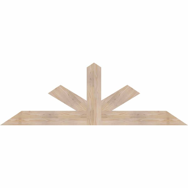 Ekena Millwork Saratoga Smooth Timber Gable Bracket, Douglas Fir, 72"W x 24"H x 1 1/2"D x 5 1/2"F, 8/12 Pitch GBW072X24X0206SAR00SDF - main
